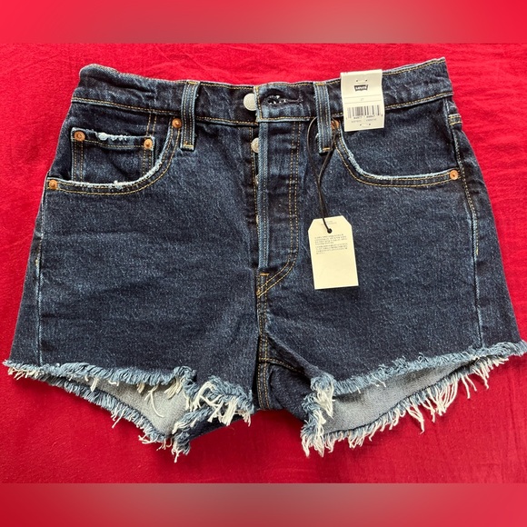 Levi’s 501 high rise shorts size 27 - Picture 10 of 11